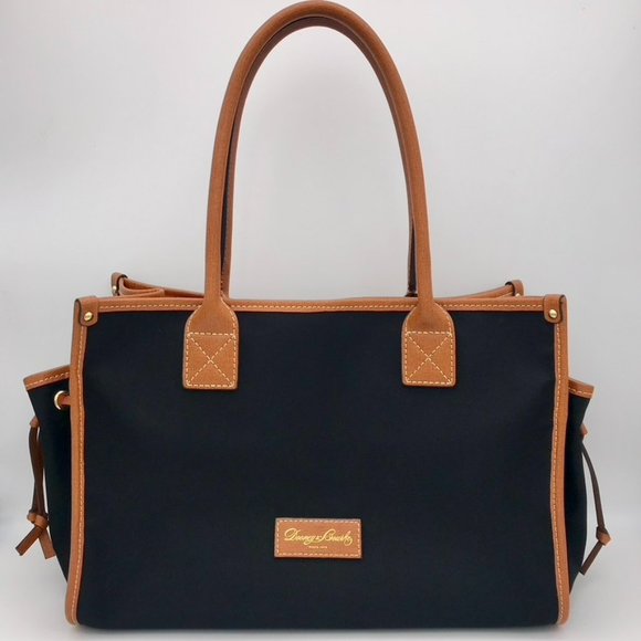 Dooney & Bourke Handbags - Dooney & Bourke Side Pockets Canvas Tote Black